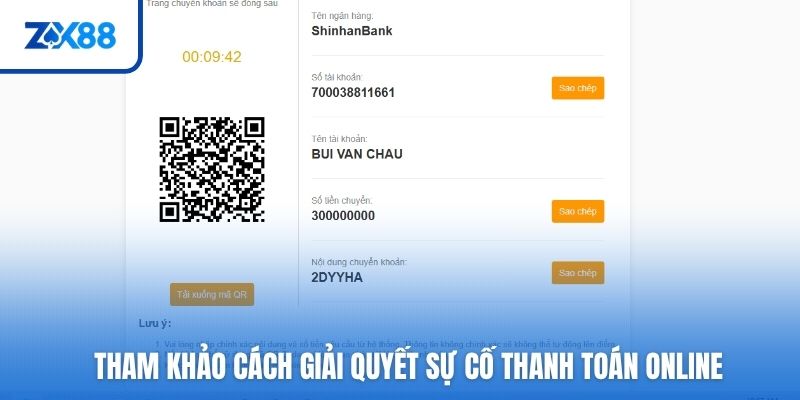 Tham khảo cách giải quyết sự cố thanh toán online